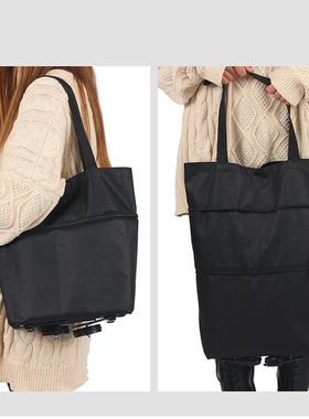 Large-Capacity Shopping Storage Bag Foldable Food Buggy Bag