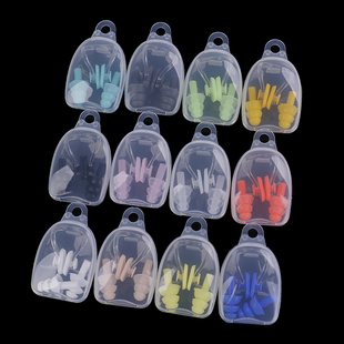 Soft Swimming Earplugs Nose Clip Case Protective Prevent Wat