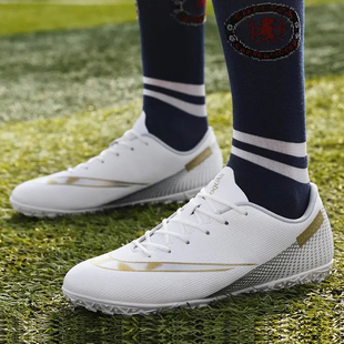 Men Soccer Shoes Breathable Soft Spikes TF Sneakers Kids Out