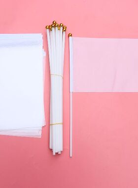 Flag Referee White Portable Waving Commanding Meeting