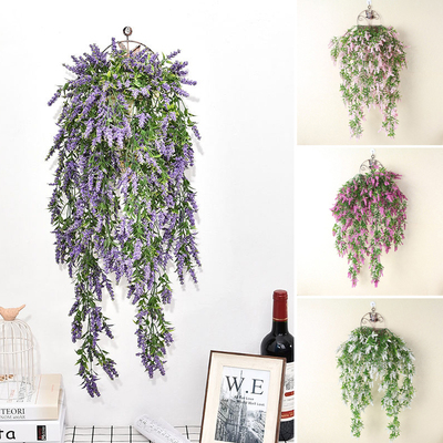 Hanging Plastic Lavender Vine Artificial Plant Leaves