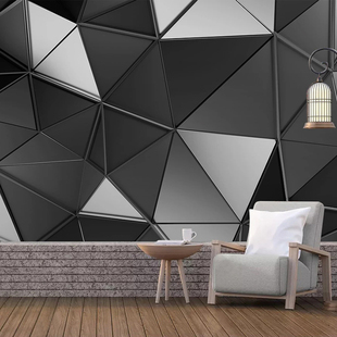 Custom 3D Wallpaper For Walls Modern 3D Stereoscopic Black