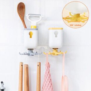 Rak Penyimpanan Kait Putar Baru Kreatif Rak Penyimpanan