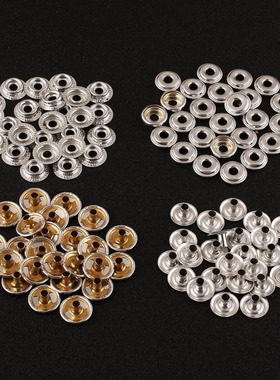 100pcs 25 Sets Silver Stainless Steel Fastener Snap Press