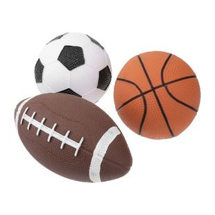 Pack of 3 Safe Mini Balls Rugby Balls Basketball Soccer for