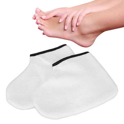 2pcs Paraffin Wax SPA Booties White Paraffin Wax Therapy