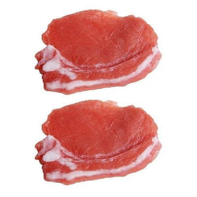 2Pcs Fake Cooked Fresh Pork Simulation Lifelike