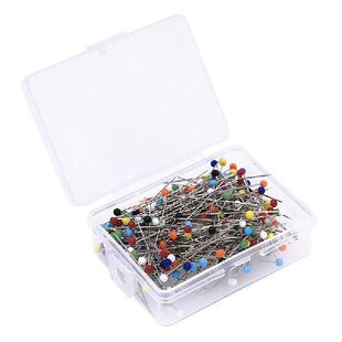 100 Pcs/box 38mm Sewing Pins Fashion Colored Glass Head