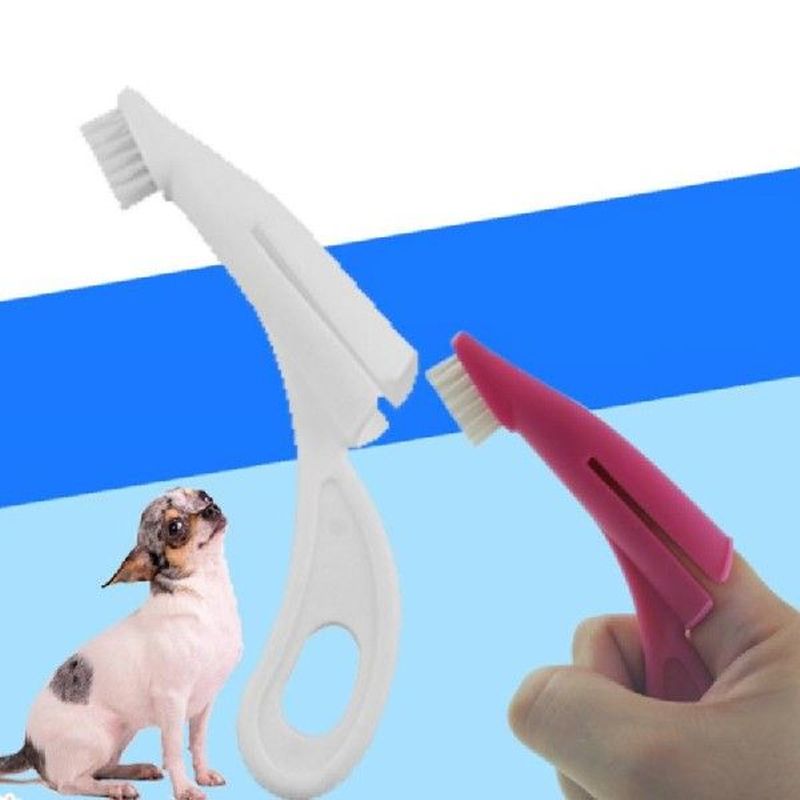 1Pcs Pet Finger Toothbrush Teddy Dog Brush Bad Breath