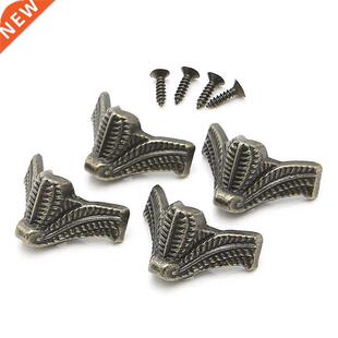 Box Wooden Leg Vintage Metal Feet Jewelry Decorative Case