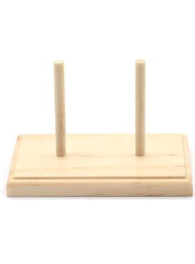 2 Spools Cone Wooden Thread Storage Rack Organizer Holder