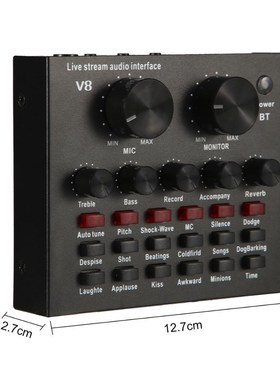 V8 Audio Mixer Sound Card for Recording SB Audio Interface I