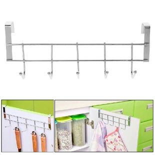 5 Hooks Over Door Clothing Hanger Rack Cabinet Door Loop