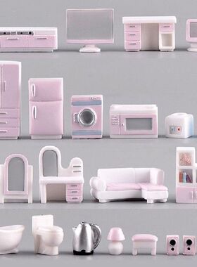 Mini Modern Figurine TV Sofa Fridge Closet Ornaments Model