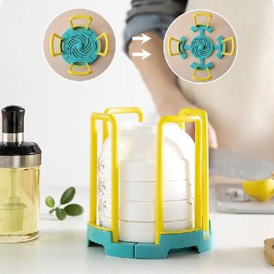 Bowls Dish Storage Shelf Retractable Bowls Rack Dishes