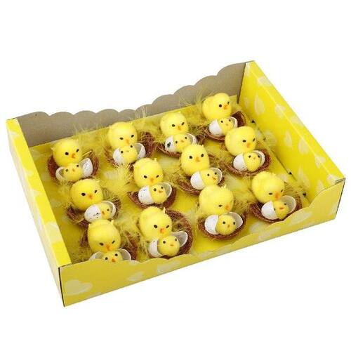 Easter Chick Decoration Cute Fluffy Chenille Baby Chicks