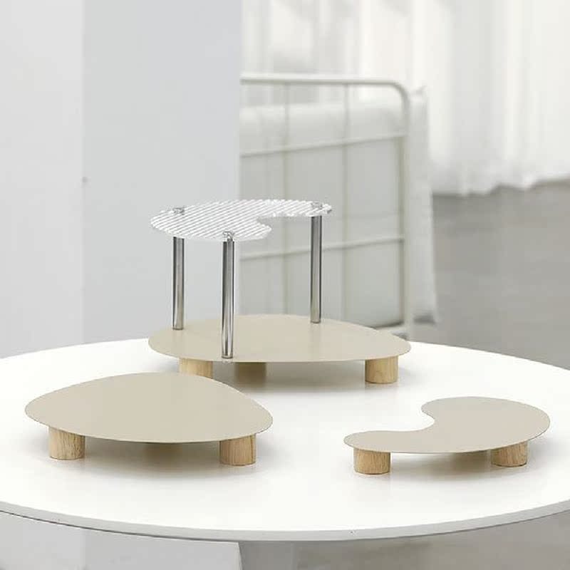 Single/Double Layer INS Decor Storage Tray Drinks Dessert