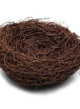 Kerajinan Alam Rumah Sarang Burung Cokelat Anggur Buatan