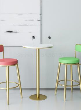 Bar stool Nordic high stool bar stool backrest front desk