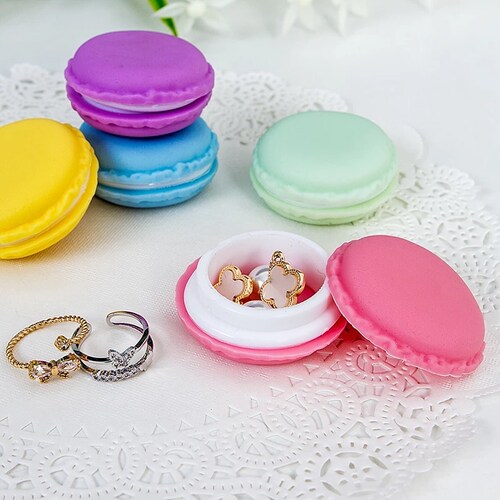 1PCS Portable Candy Color Mini Cute Macarons Organizer Stora
