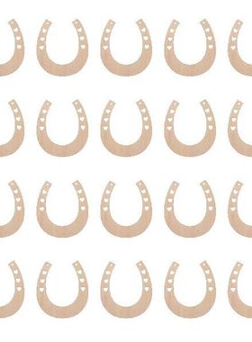 Wood Wooden Horseshoe Unfinished Slices Cutouts Blank Diy
