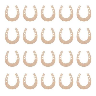 Wood Wooden Horseshoe Unfinished Slices Cutouts Blank Diy