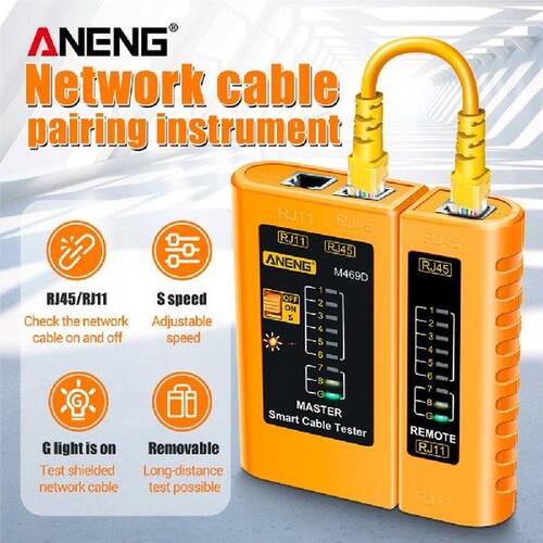 M469D RJ45 RJ11 Network Cable Tester LAN Cable Networking