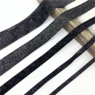 Black Glitter Velvet Ribbon For Handmade Gift Bouquet
