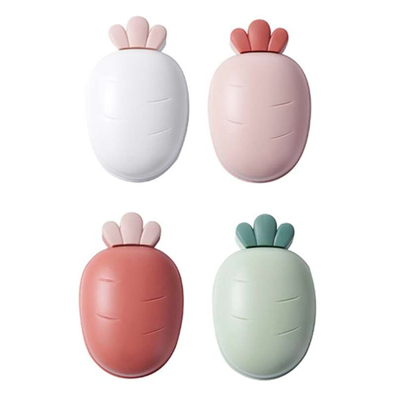 Portable Carrot Soap Box Bathroom Dish Plate Case Soap Rack