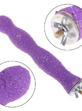 K1MF Pegangan Berdiri Pegar Burung Nuri Mainan Kayu Asah