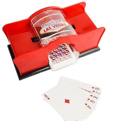 2 Deck Card Shuffler ABS Easy Hand Cranked Card Shuffler