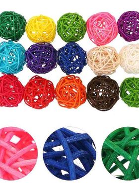 20pcs Bird Rattan Balls Orbs Vase Fillers Parakeet Balls