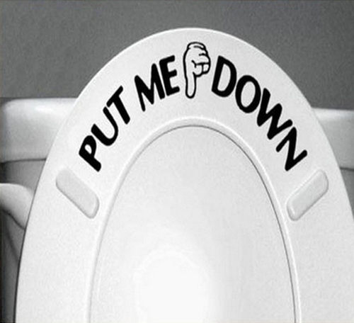 High Effective Gesture Hand Decal Funny Bathroom Toilet