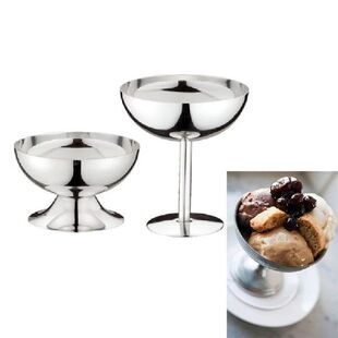 Stainless Steel Goblet Cup Ice Cream Dessert Salad Bowl