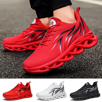 Mens Running Shoes Casual Flat Sneakers Fashion Flame Printe