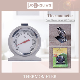 300°C Stainless Steel Oven Thermometer Mini Dial Stand U