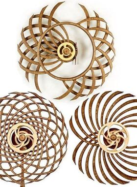 Wooden Ornaments 3D Rotating Kinetic Ornaments A Energy Scul