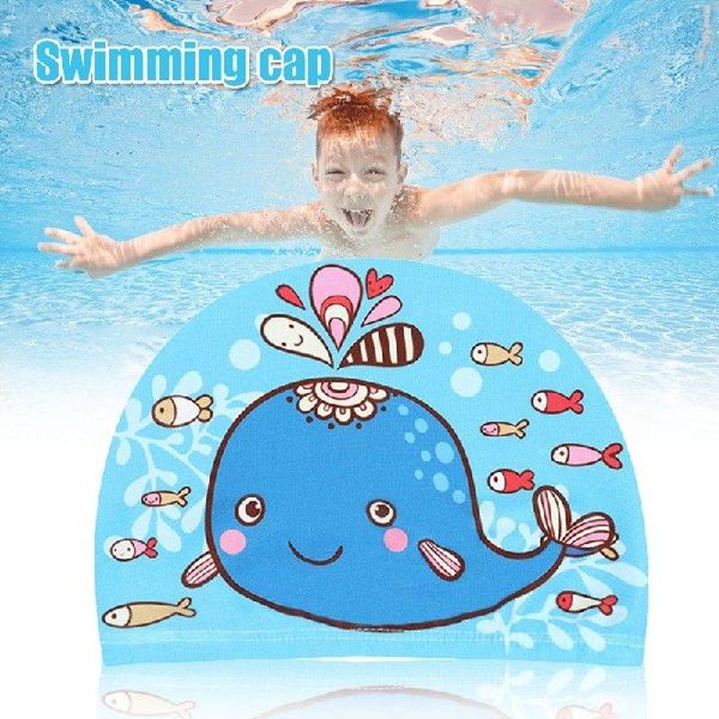 children swimming cap cartoon dolphin animal printing kids