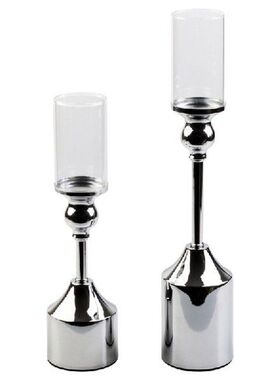 Tealight Candle Holder Metal Glass Candlestick Wedding