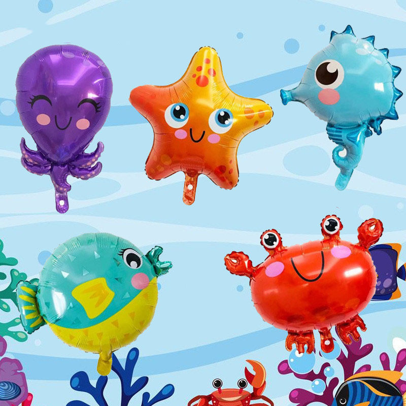 1pcs Under Sea Animal Cute Fish Balloon Crab/Starfish/Octopu