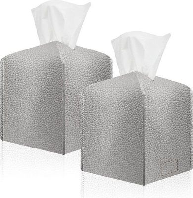 Tissue Box Cover Modern PU Leather Face Tissue Square