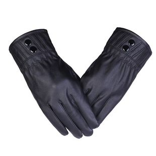 In winter, motorcycle gloves keep warm冬季男士加绒pu水洗手套