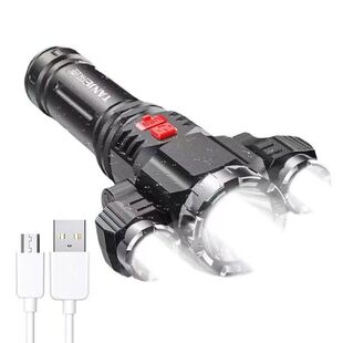 USB Rechargable LED Flashlight 10W 3 Lighting Modes