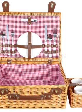 Wicker picnic basket rattan picnic basket insulation basket