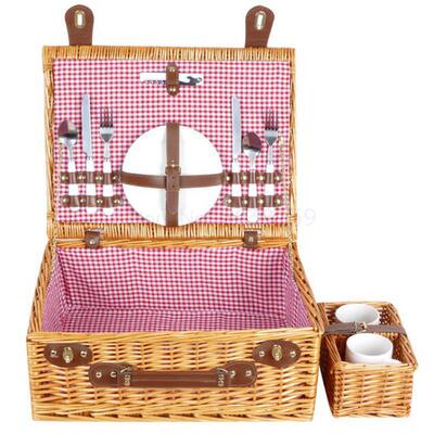 Wicker picnic basket rattan picnic basket insulation basket