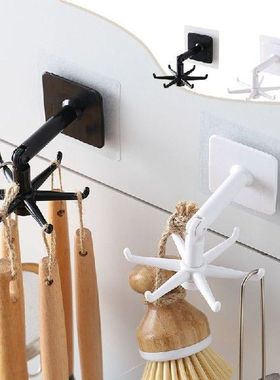 360° Rotated Kitchen Hooks Self Adhesive Hooks Home