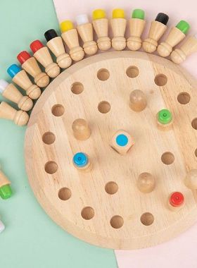 Memori Kayu Anak-anak Tongkat Catur Menyenangkan Teka-teki