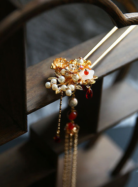 Autumn and Winter Warm Hair Accessories Set Classical Hanfu