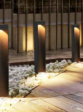 Outdoor Garden Pole Bollard Light Aluminum Courtyard Lawn Bo