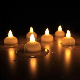 24 Pack Waterproof Flameless Floating Tealights,  Battery